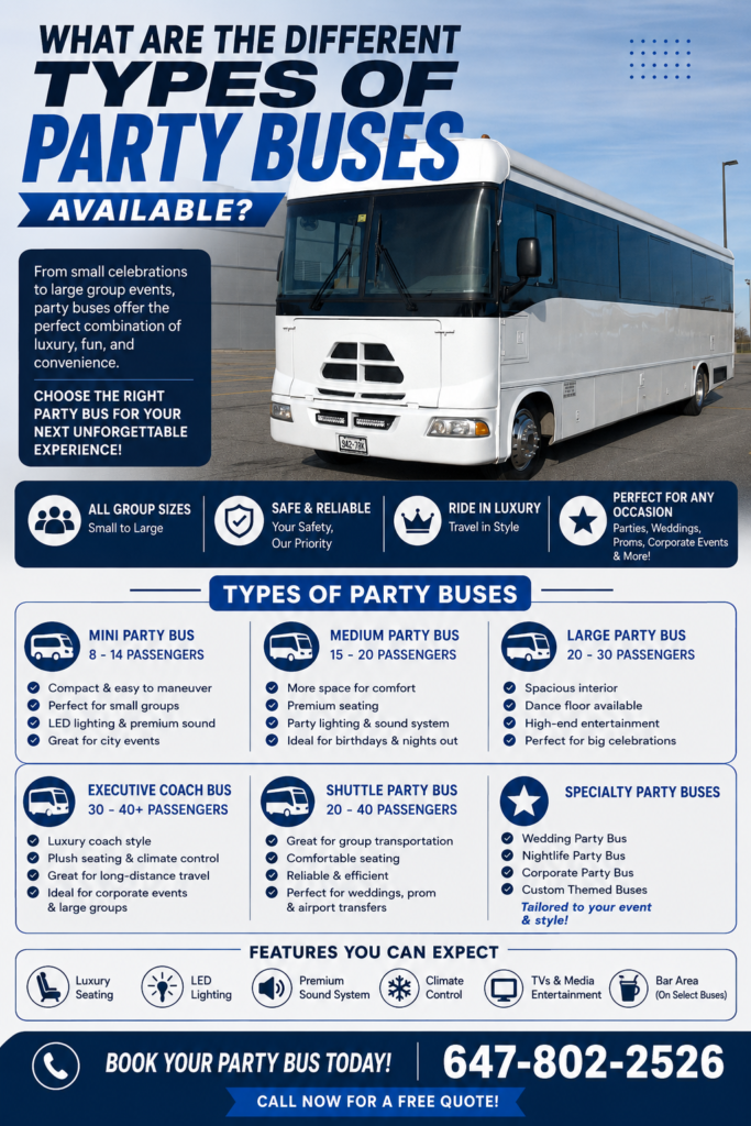 Different Types of Party Buses